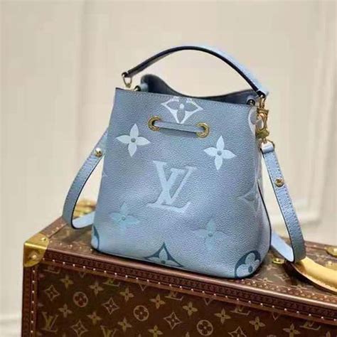 lv blue bucket bag